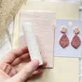 thumbnail image 3 of 1 rodillo de textura de arcilla polimérica rosa de alta precisión, herramienta modelo de pendiente de diamante, 3 of 5