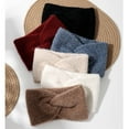 thumbnail image 5 of Women's Headband Teddy Fur Look with Twist Knot Detail Soft Elastic Winter Headband Warm Headband Ear Warmers 56-59 cm, 5 of 7