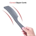 thumbnail image 2 of figatia Barber Stylist Curved Styling Comb Flat Top Hairdressing Comb Gray, 2 of 7