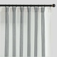 thumbnail image 5 of Curtainking Striped Linen Curtains 84 Inch Black Farmhouse Rustic Curtains for Living Room Semi Sheer Back Tab Light Filtering Coastal Drapes for Bedroom Window Curtain 2 Panels, 5 of 8