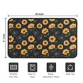 thumbnail image 5 of Black Green Leaf Sunflower Pattern Door Rugs,Washable Non Slip Door Mats Indoor,Decorative Door Mats,Entry Mat Indoor for Entrance,Bedroom,Kitchen,Bathroom,30"x17", 5 of 6