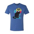 thumbnail image 2 of Cool California Beach Kitten Silhouette Sun Cat | Mens Cat Lover Premium Tri Blend T-Shirt, Vintage Royal, Medium, 2 of 4