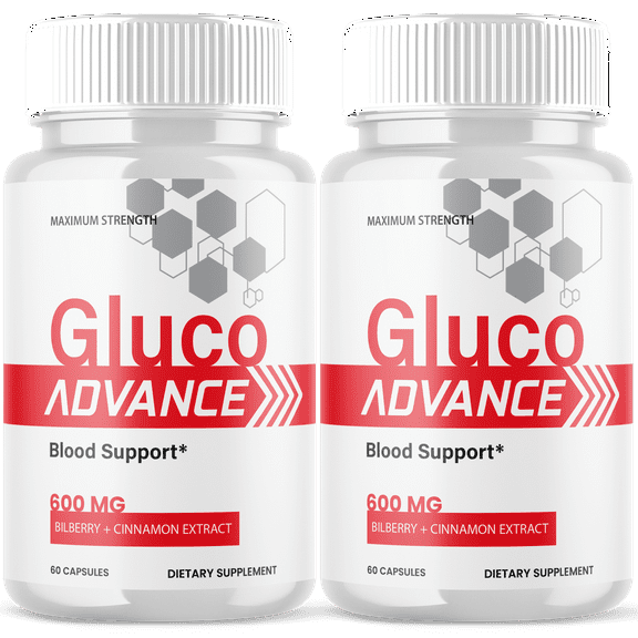 Gluco Advance Blood Balance Support Pills Advanced Formula Vitamin Supplement GlucoAdvance 120 Capsules