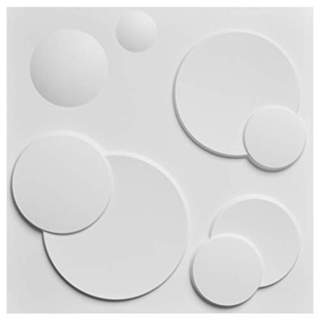 Art3d Decorative PVC 3D Wall Panels  White Ring  19.7  x 19.7  (12 Pack)