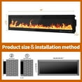 thumbnail image 5 of Lumiparty 88" Smart Electric Fireplace Wall Recessed and Wall Mounted with Adjustable Flame Color, WiFi Alexa Control, Remote, Adjustable Flames, 750W/1500W, 5 of 9