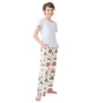 thumbnail image 3 of FORMRS Boys Pajama Pants with Pockets Size 6-8Y Kids Lounge Sleep Bottoms, Red Nordic Christmas, 3 of 8