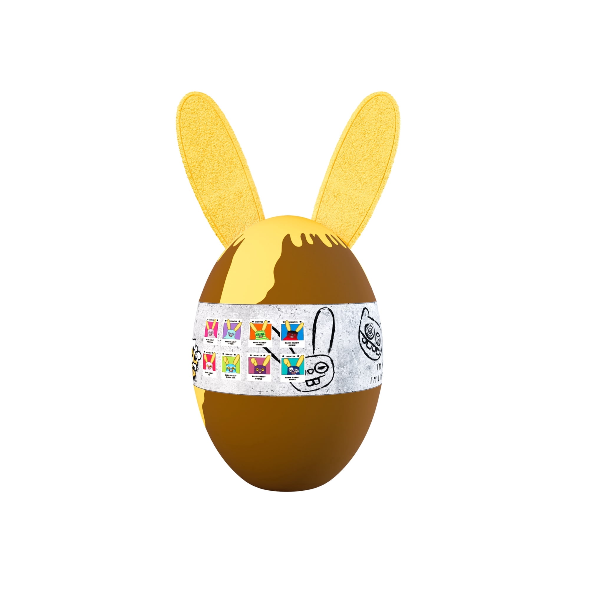 Fuggler Rabbits in Eggs Vinyl Figures, Easter Egg Hunt Gift Pack, 2-Count Plastic Collectibles