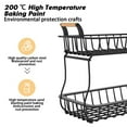 thumbnail image 3 of BSHAPPLUS® Fruit Bread Basket, 2 Tier Countertop Rack, for Vegetable, Snacks, Household Items, Kitchen Storage Organizer, (Black),Fruit Basket for Kitchen, 3 of 10