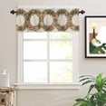 thumbnail image 2 of Seahorse Pine Cone Valances for Windows Candy Green Pine Branch Vintage Winter Rod Pocket Curtain Valance Window Treatment Short Curtains for Kitchen Living Room, 60"x18", 2 of 5