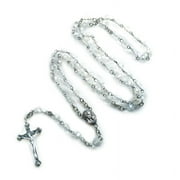  Catholic Rosary Crystal Beads Necklaces with Cross Crucifix Religious Jewelry