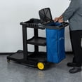 thumbnail image 6 of Clean Tek Professional Blue Plastic Bag - with Zipper, for Heavy Duty 3-Shelf Janitor Cart - 1 count box, 6 of 8