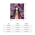thumbnail image 2 of Nezuko Cute Anime Blanket Soft Warm Flannel Throw Blanket for Bedroom Living Room Dorm All Season 30x40 Nezuko-2, 2 of 5