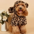 thumbnail image 2 of BAIANNAN Pet Hoodie For Small & Medium Dogs, Leopard Dog Hoodie With Ears, Plush Dog Clothes, Pet Apparel, 2 of 6