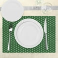 thumbnail image 3 of Ambesonne Christmas Place Mats Set of 4, Little Bells, Standard Size, Green and White, 3 of 6