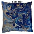 thumbnail image 2 of PKQWTM Blue And Gold Liquid Texture Reversible Mermaid Cushion Cover Home Decor Sequin Pillow Case Size 18x18 inches, 2 of 2