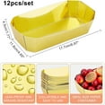 thumbnail image 6 of 1 Set 12 Pcs Tray Paper Box Boat Shape Food Trays Cardboard Gold Boats with Organic Coating for Corn Dogs Sandwich Breakfast Sausage Fruit 17.7x11.8x4.5cm, 6 of 7