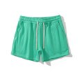 thumbnail image 5 of WREESH Men's Gym Workout Shorts 5 Inch Shorts Solid Cotton Sports Shorts Elastic Waist Drawstring Shorts Summer Shorty Shorts Green, 5 of 8