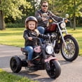 thumbnail image 2 of Costway 6V Kids Motorcycle with Song,Story,LED Headlights,Accelerator Pedal & 3 Wheels, Pink & Black, 2 of 10