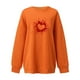 thumbnail image 3 of ICHUANYI Liquidación Moda de mujer Otoño Impreso Blusa suelta de manga larga Cuello redondo Casual Pullover Tops Sweatershirt ICHUANYI WER202308172599, 3 of 3