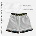 thumbnail image 3 of FORMRS Boys Swim Trunks Quick Dry Mesh Liner Boardshorts Sizes XS-XL, Black Neon Lightning, 3 of 7