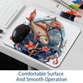 thumbnail image 6 of Fish Square Non-Slip Rubber Bottom Printed Desk Mat Mousepad for Office and Gaming - 8.3x9.8 Inch, 6 of 6