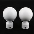 thumbnail image 1 of Xingzhi 22mm Curtain Pole Recess Bracket Curtain Rod Bracket Finials Type 3 - White, 1 of 9