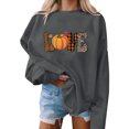 thumbnail image 2 of Brilliant Fall Womens Tops Long Sleeve Halloween Sweatshirt Women Pumpkin Coffee Graphic Sweatshirts Cute Halloween Shirts Fall Crew Neck Sweatshirt clearance clothes under $5.00, 2 of 5