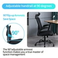 thumbnail image 3 of Flysky Mesh Office Chair with Headrest, Ergonomic Home Office Desk Chair with Lumbar Support and Flip-up Arms, 300lb, Black, 3 of 8