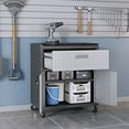 thumbnail image 3 of Fortress Textured Metal 31.5" Garage Mobile Cabinet with 1 Full Extension Drawer and 2 Adjustable Shelves in Grey, 3 of 7
