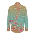 thumbnail image 4 of Women's Long Sleeve Shirts Dressy Casual Blouses Trendy Work Office Outfits Spring Tops, 4 of 5