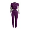 thumbnail image 6 of BJUTIR Womens Casual Activewear Sets Autumn Baseball Suit Two Piece Set Solid Coat Long Pants Fashion Tracksuits Outfits, 6 of 6