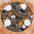 thumbnail image 2 of Halloween Ghost Pumpkin Pattern Round Fitted Tablecloth with Elastic Edge,Dining Table Cover Waterproof,Outdoor Round Tablecloth for Camping,Dining,Indoor and Outdoor, 2 of 7