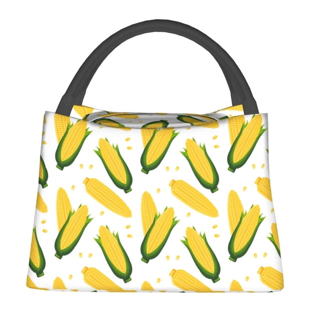 Easygdp Corn On The Cob Bolsa de Almuerzo Insulada Reutilizable, Bolsa de Mano y Bandolera para Oficina, Trabajo, Viajes