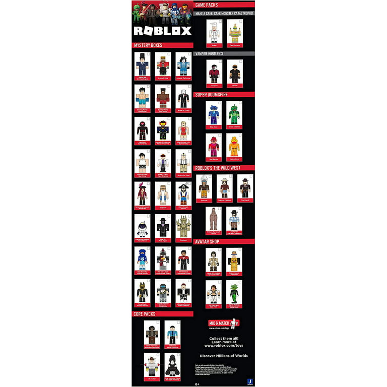 Brand NEW 2021 SERIES 9 Roblox Mini Figure 6 Piece VAMPIRE HUNTER 3 Virtual  Pack