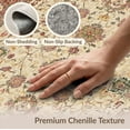 thumbnail image 6 of ODIKA 3'x5' Washable Throw Rug Tone Vintage Abstract Scroll Border Distressed Terracotta Geometric for Entryway, Kitchen, Mudroom, Stain Resistant, Low Profile, Non-Slip, 6 of 7