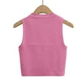 thumbnail image 6 of Mrat Athletic Tank Tops for Women Knit Tank Tops for Women Crewneck Sleeveless Stretchy Athletic Tops Pullover Casual Trendy Sweater Vests Blouses Tops S-418 Pink-a S, 6 of 7
