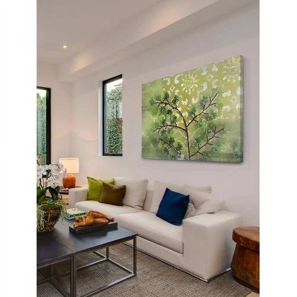 "Green Sensation II" Painting Print on Wrapped Canvas