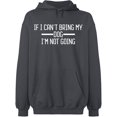 thumbnail image 2 of OXI Hoodie Sweatshirt - If I Can't Bring My Dog, Basic Casual Hoodie for Men's and Women Fleece Hoodie Long Sleeve - Charcoal X-Large, 2 of 3