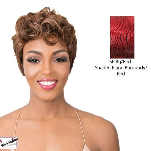 Synthetic Hair Iron Friendly Wig Modern,Sp Bg/Red