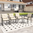 thumbnail image 2 of Gymax Outdoor Patio Dining Chair Set of 4 Stackable Garden Chairs with Metal Frame, 2 of 10