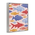 thumbnail image 2 of Stupell Industries Contemporary Red Yellow and Blue Fish Gray Framed Giclee Art, 11 x 14, by The Paper Curator, 2 of 8