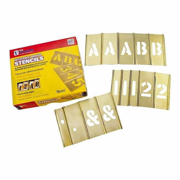 C.H. Hanson 1 inch Stencil Let. & Num. 92 pc Set 10148