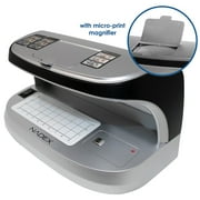 Nadex V27 Desktop UV Counterfeit Detector with Micro Print Magnifier - Verifies Bank Notes, Checks, Passports, Credit Cards - Ultraviolet/Magnetic/Infrared Sensor for Fake Detection