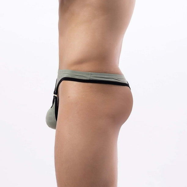 Summer Code Men's Sexy Bikini Brief Elastic Silky Ruched