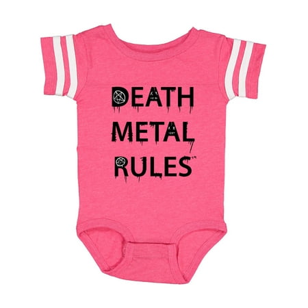 

Inktastic Death Metal Rules White T-Shirt Gift Baby Boy or Baby Girl Bodysuit