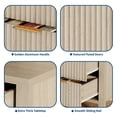 thumbnail image 6 of 46.5" Fluted Sideboard Buffet Cabinet, Accent Coffee Bar Cabinet with 3 Drawers, Wooden Media Console Table TV Stand, Floor Cupboard Cabinet, 6 of 7