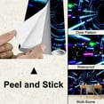 thumbnail image 4 of Peel and Stick Wallpaper Glowing neon lines tunnel Blue red pink violet colorful lighting Modern Art Wall Mural Decor Self Adhesive and Removable 100in x 144in, 4 of 8