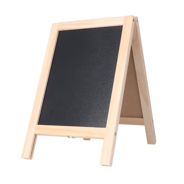 Caballete de Pizarra ANGGREK Estructura de Madera Caballete de Doble Cara Plegable