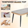 thumbnail image 3 of Tappio 4-Piece Rattan Patio Furniture Set, Outdoor Wicker Conversation Set with Tempered Glass Table, Beige, 3 of 7