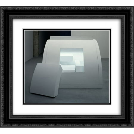 Absalon 2x Matted 24x20 Black Ornate Framed Art Print 'Cellule'